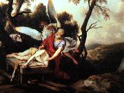 LA HIRE, Laurent de Abraham Sacrificing Isaac g oil painting on canvas
